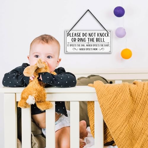 Putuo Decor Shhh Baby Sleeping Door Sign