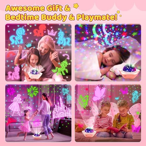 One Fire Cute Unicorn Night Light Projector
