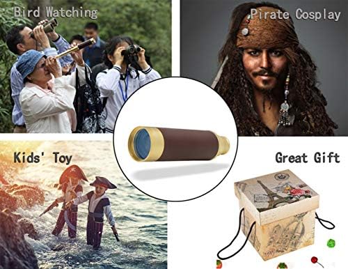 Retro Pirate Telescope 25x30 Pocket Monocular with BAK-4 Lens
