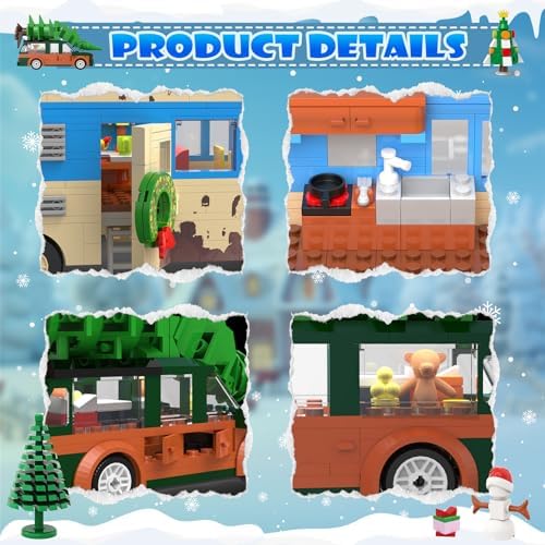 4 in 1 Christmas Building Set with 2056 PCS
