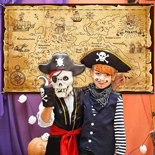 Pirate Spyglass Telescope Treasure Map Compass Kids Toy Set