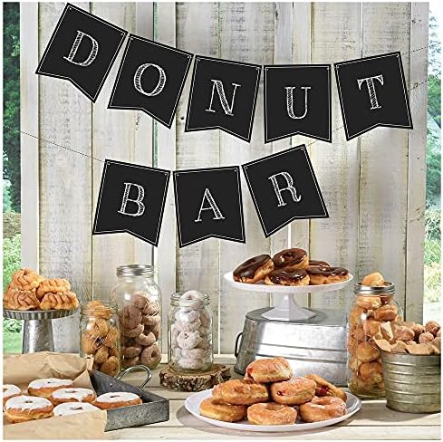 Custom Chalkboard Pennant Banner Set - 24 Pieces Reusable Bunting for Events