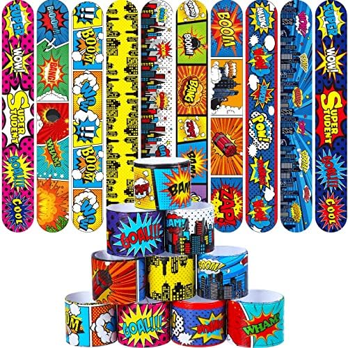 Junkin Hero Tie Dye Slap Bracelets 40 Pieces 10 Styles