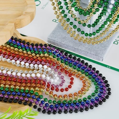 72PCS Mardi Gras Beads Necklace Party Favor