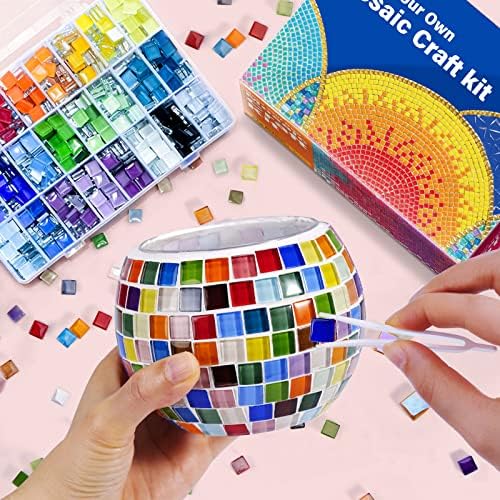 ONE TO FOUR Mosaic Candle Holder DIY Kit for Kids and Adults