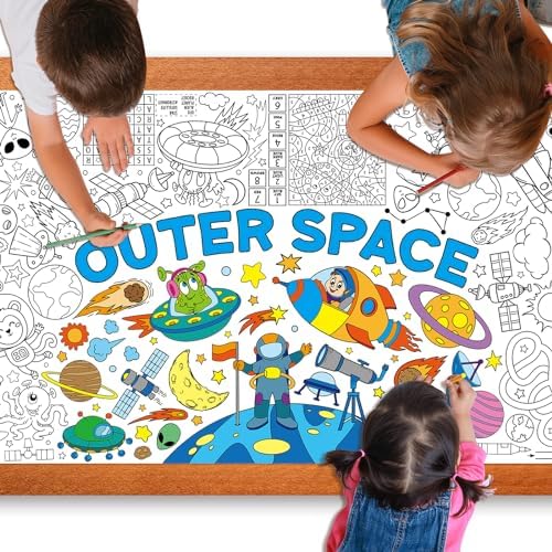 Zachely Outer Space Giant Coloring Poster 30x72 Inch