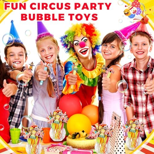 24pcs Circus Carnival Bubble Wands Kids Party Decorations
