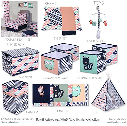 Bacati Aztec Emma Fabric Memo Board for Girls