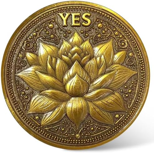 CYOUNG Golden Decision-Making Coin with Lotus and Phoenix Design