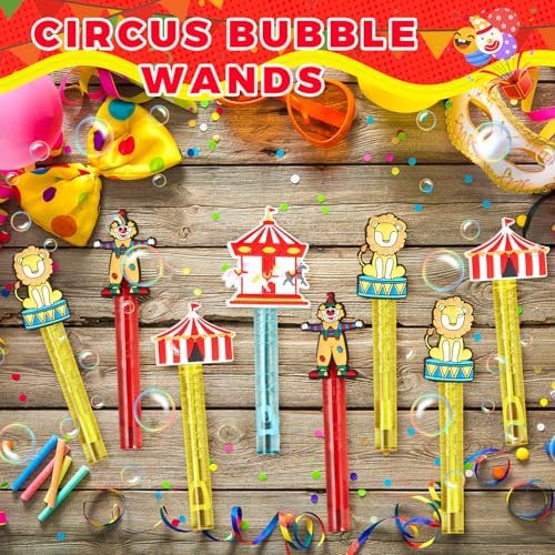 24pcs Circus Carnival Bubble Wands Kids Party Decorations