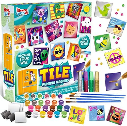 JOYIN 24 Magnetic Tile Art Kit for Kids
