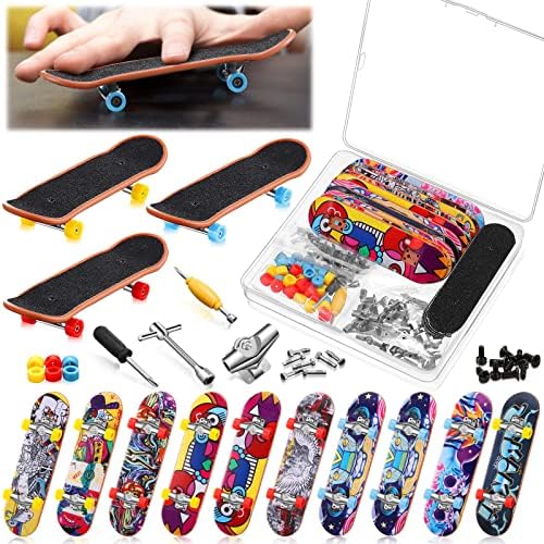 Civaner 10 Pack DIY Finger Skateboard Kit with Accessories