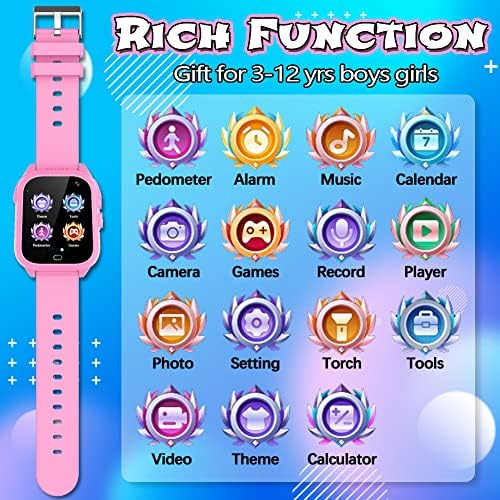 Kids Waterproof Game Watch with 26 Games and HD Camera