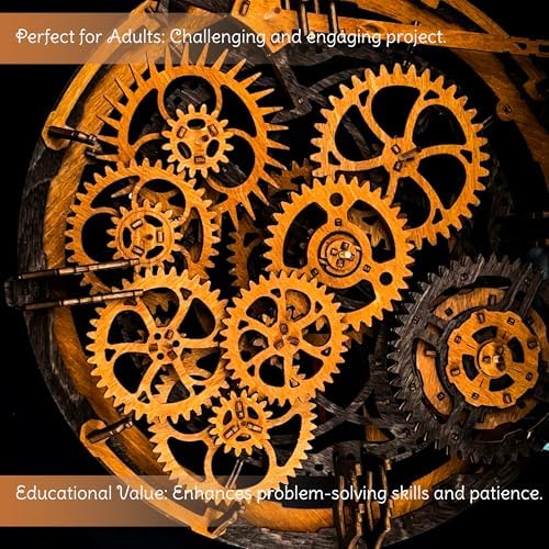WOODENCITY 3D Puzzle Clock Kit for Adults