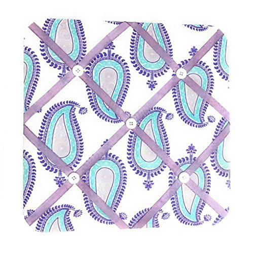 Bacati Isabella Girls Paisley Memo Board with Button Detail