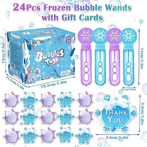 Winrayk Frozen Bubble Wands for Kids Party Favors