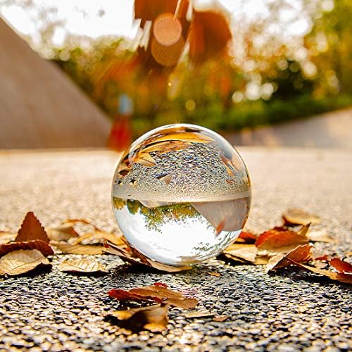 LONGWIN 120mm Crystal Ball with Wooden Stand