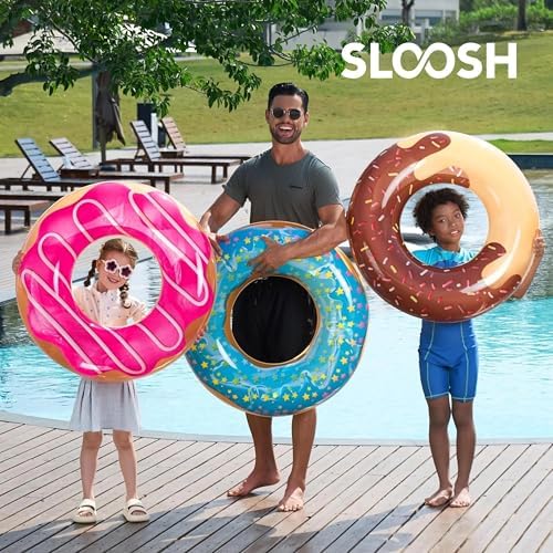 JOYIN Donut Pool Float with Glitters 3 Pack