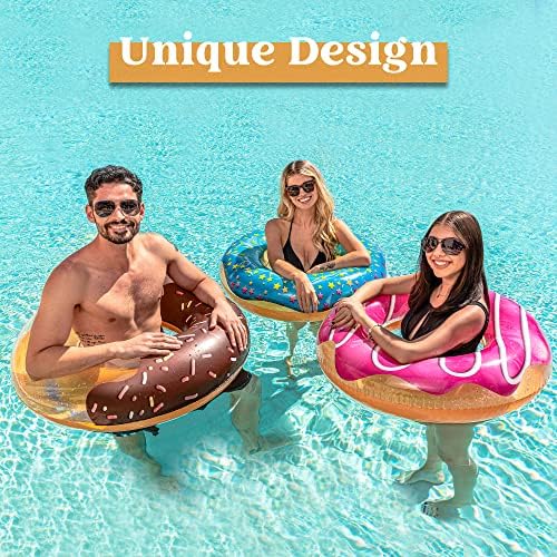 JOYIN Donut Pool Float with Glitters 3 Pack