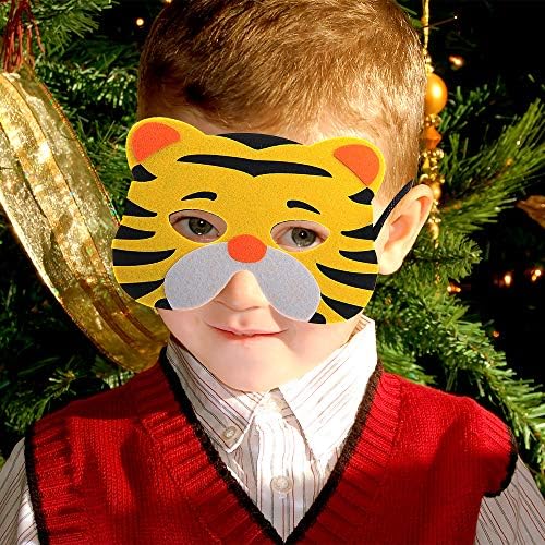 30 Felt Animal Masks for Kids Jungle Party