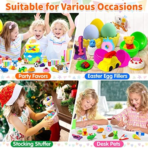 70 Pack 3D Animal Erasers for Kids Classroom Rewards