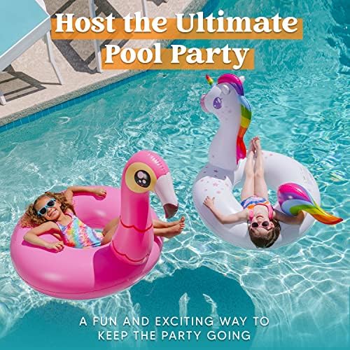 JOYIN 2 Pack Flamingo Unicorn Pool Float